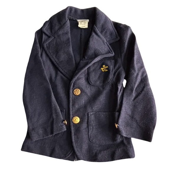 Jr Editions Vintage Boys Blazer Jacket - Navy with Gold Buttons - Picture 1 of 7